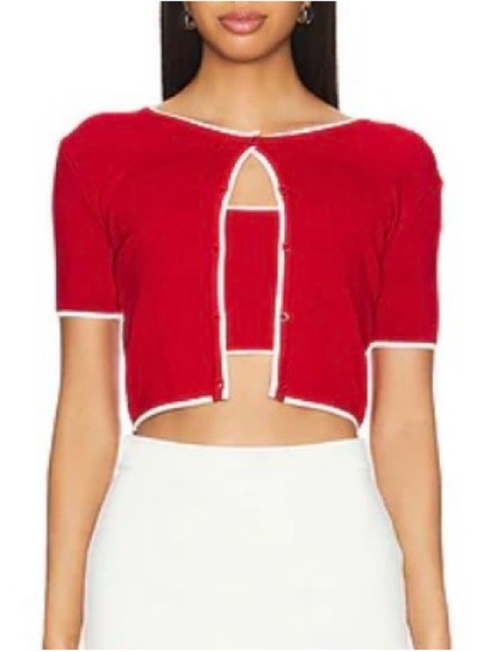 MAJORELLE Amy Cardi Set in Red
